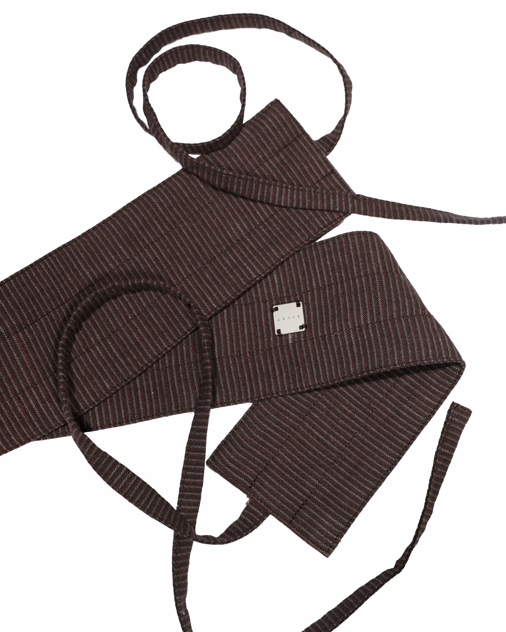 Obi Belt - Pinstripe Brown - G R A Y E