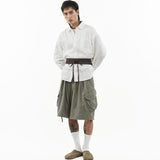 Obi Belt - Pinstripe Brown - G R A Y E