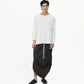 Offset Drape Pullover - White - G R A Y E