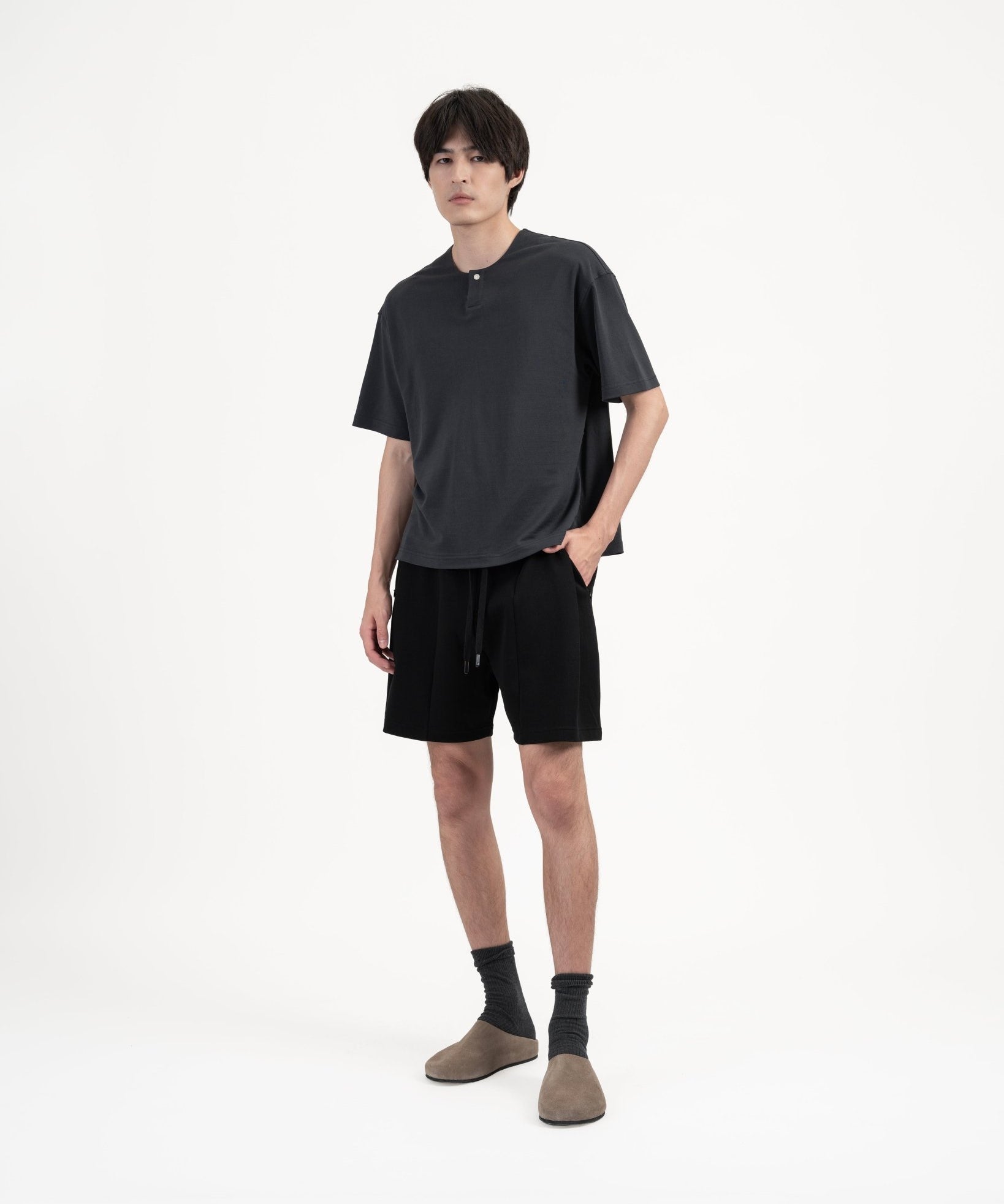 PaperDry™ Henley Tee - G R A Y E