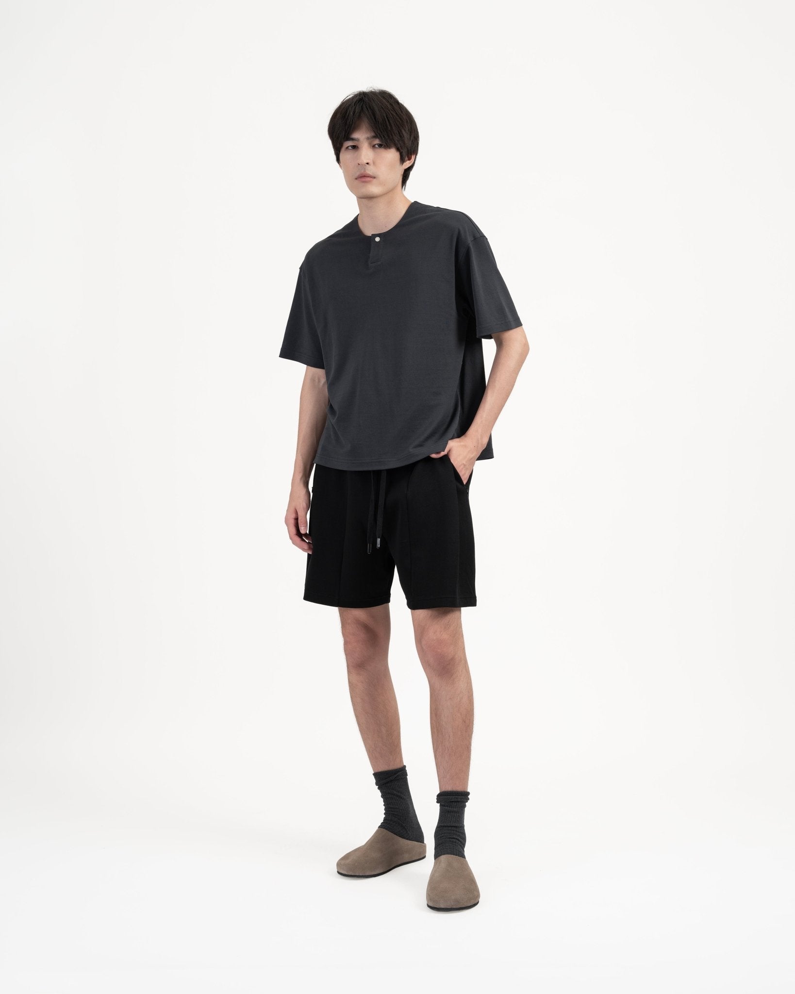 PaperDry™ Henley Tee - G R A Y E
