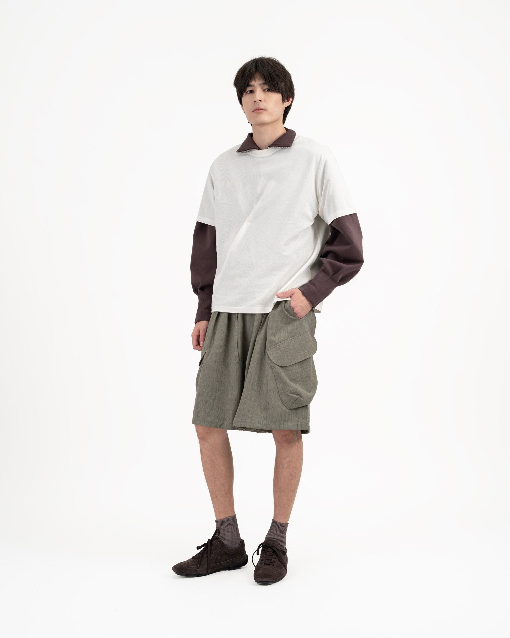 PaperDry™ Pleated Tee - G R A Y E