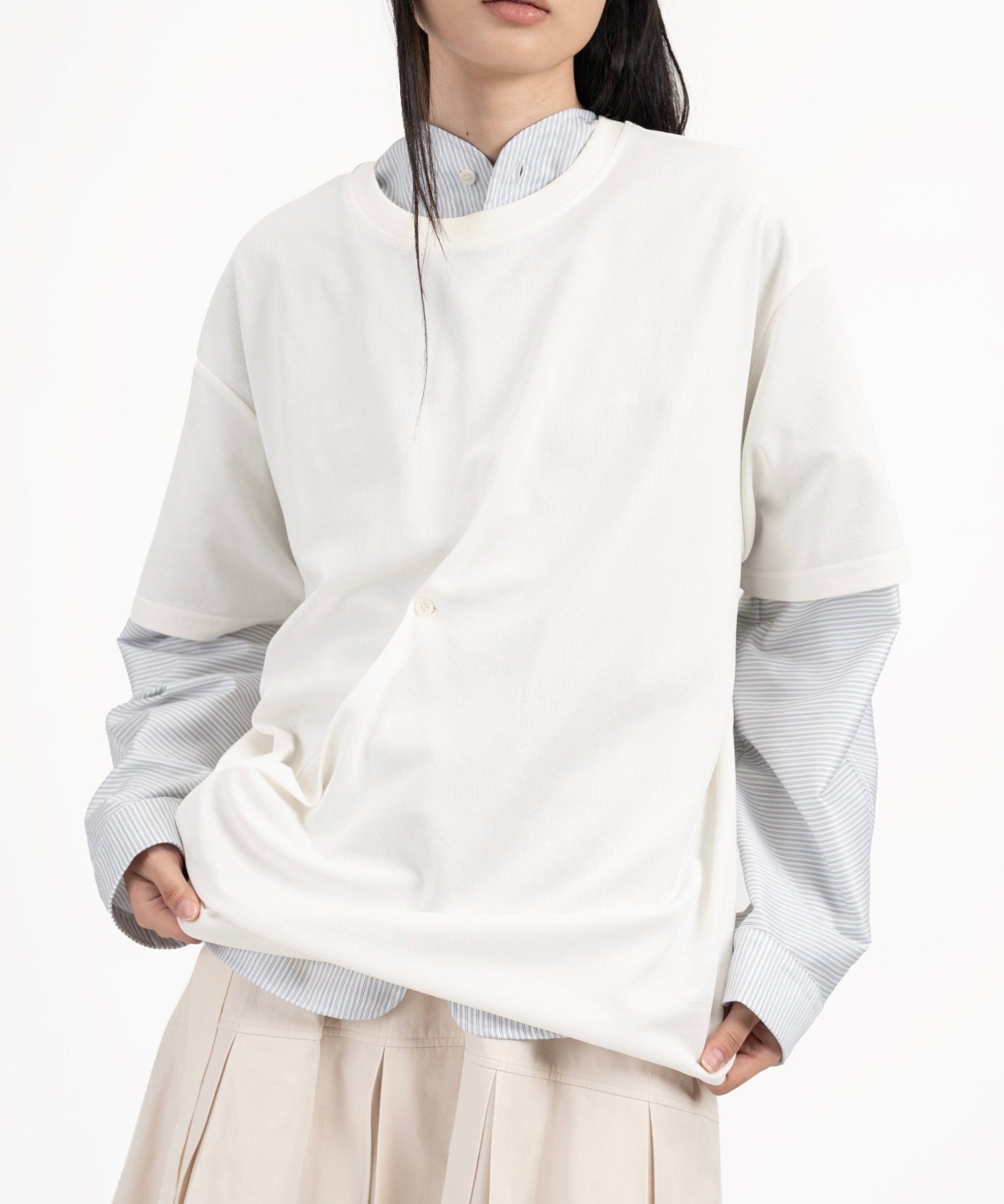 PaperDry™ Pleated Tee - G R A Y E