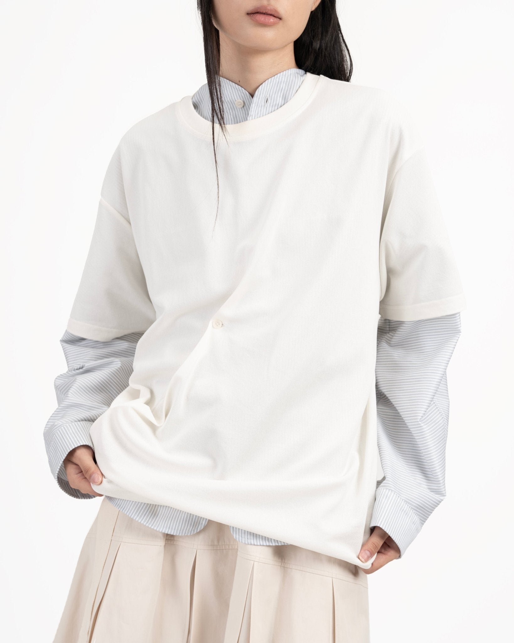 PaperDry™ Pleated Tee - G R A Y E