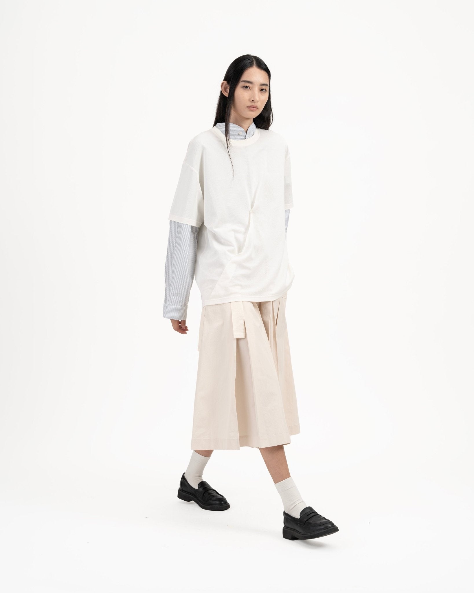 PaperDry™ Pleated Tee - G R A Y E