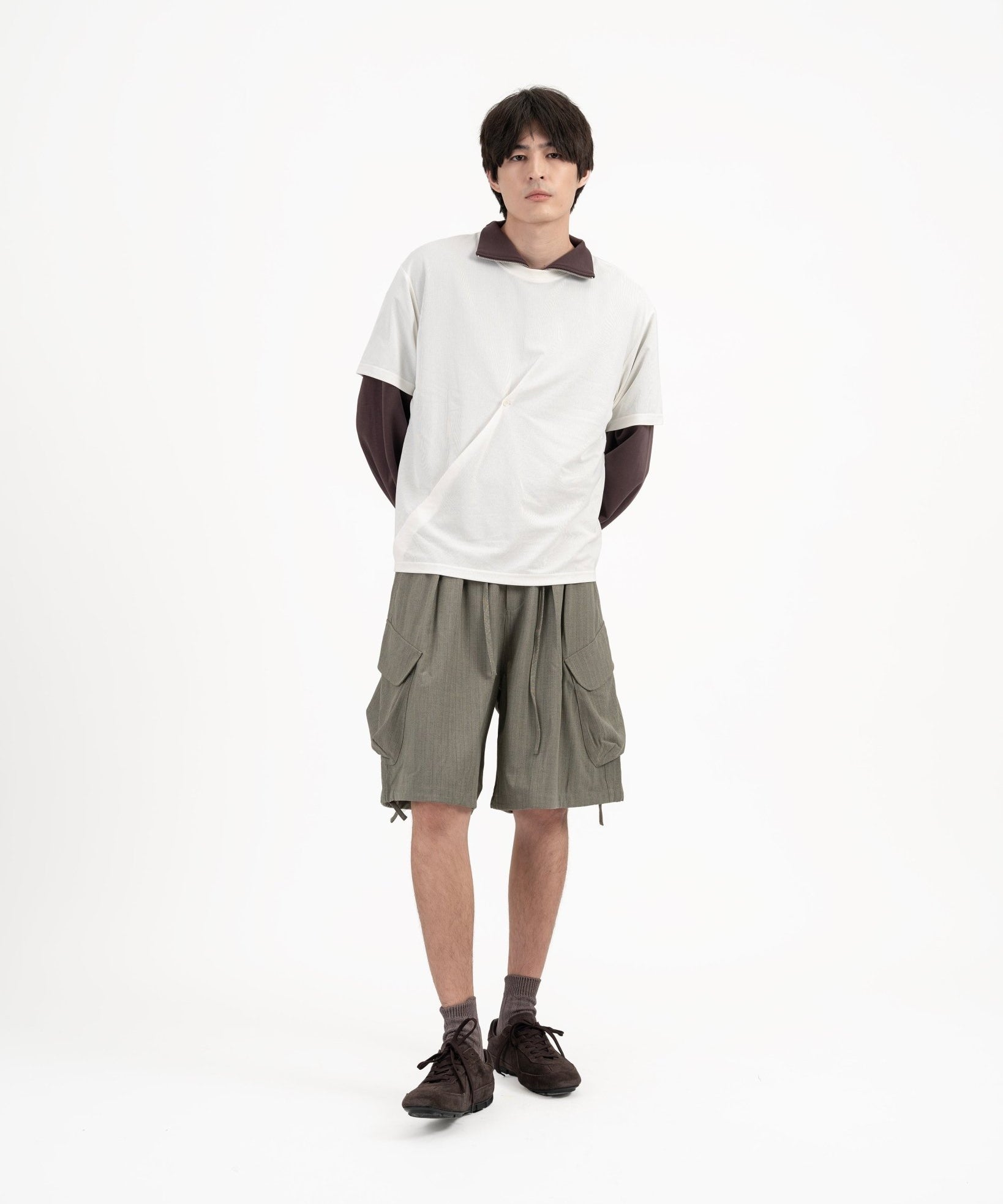PaperDry™ Pleated Tee - G R A Y E
