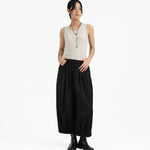 Pleated Balloon Jogger 2.0 - Black - G R A Y E