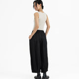 Pleated Balloon Jogger 2.0 - Black - G R A Y E