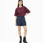 Pleated Striped Shorts - G R A Y E