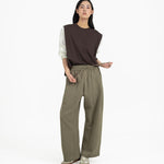 Pleated Sweatpants - Artichoke - G R A Y E