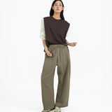 Pleated Sweatpants - Artichoke - G R A Y E