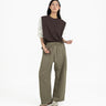 Pleated Sweatpants - Artichoke - G R A Y E