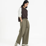 Pleated Sweatpants - Artichoke - G R A Y E