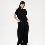 Pleated Sweatpants - Black - G R A Y E