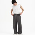 Pleated Sweatpants - Graphite - G R A Y E