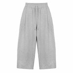 Pleated Sweatpants - Melange Gray - G R A Y E