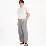 Pleated Sweatpants - Melange Gray - G R A Y E