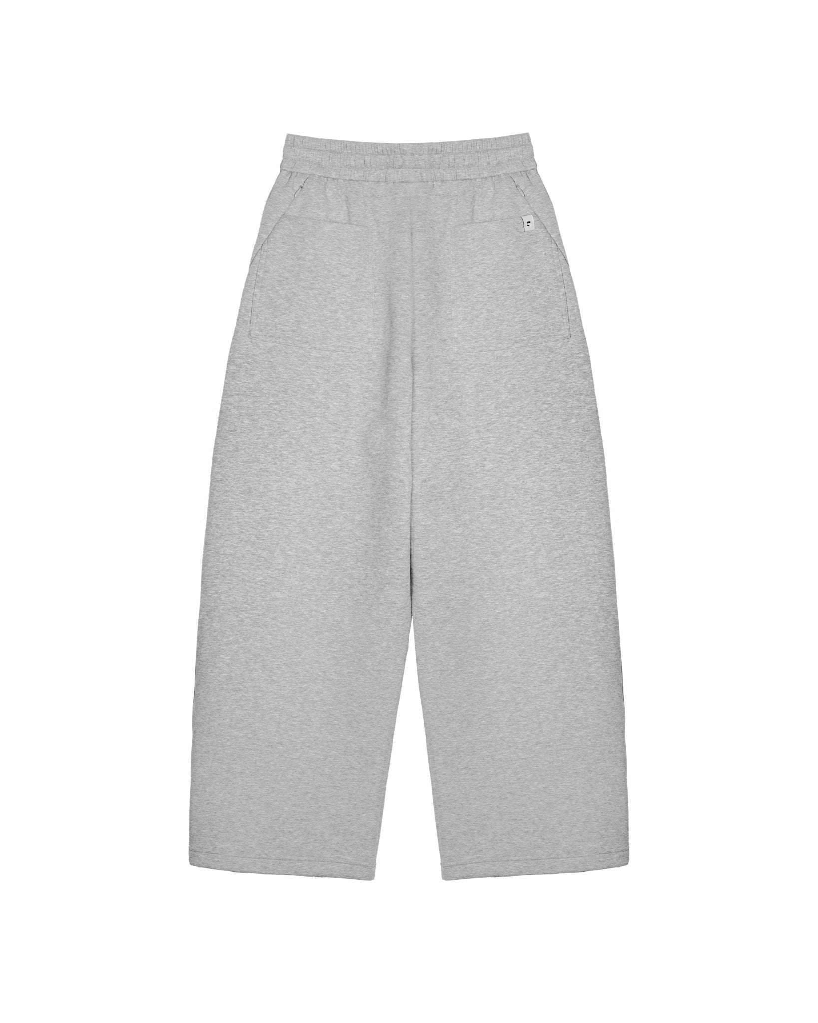 Pleated Sweatpants - Melange Gray - G R A Y E