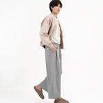 Pleated Sweatpants - Melange Gray - G R A Y E