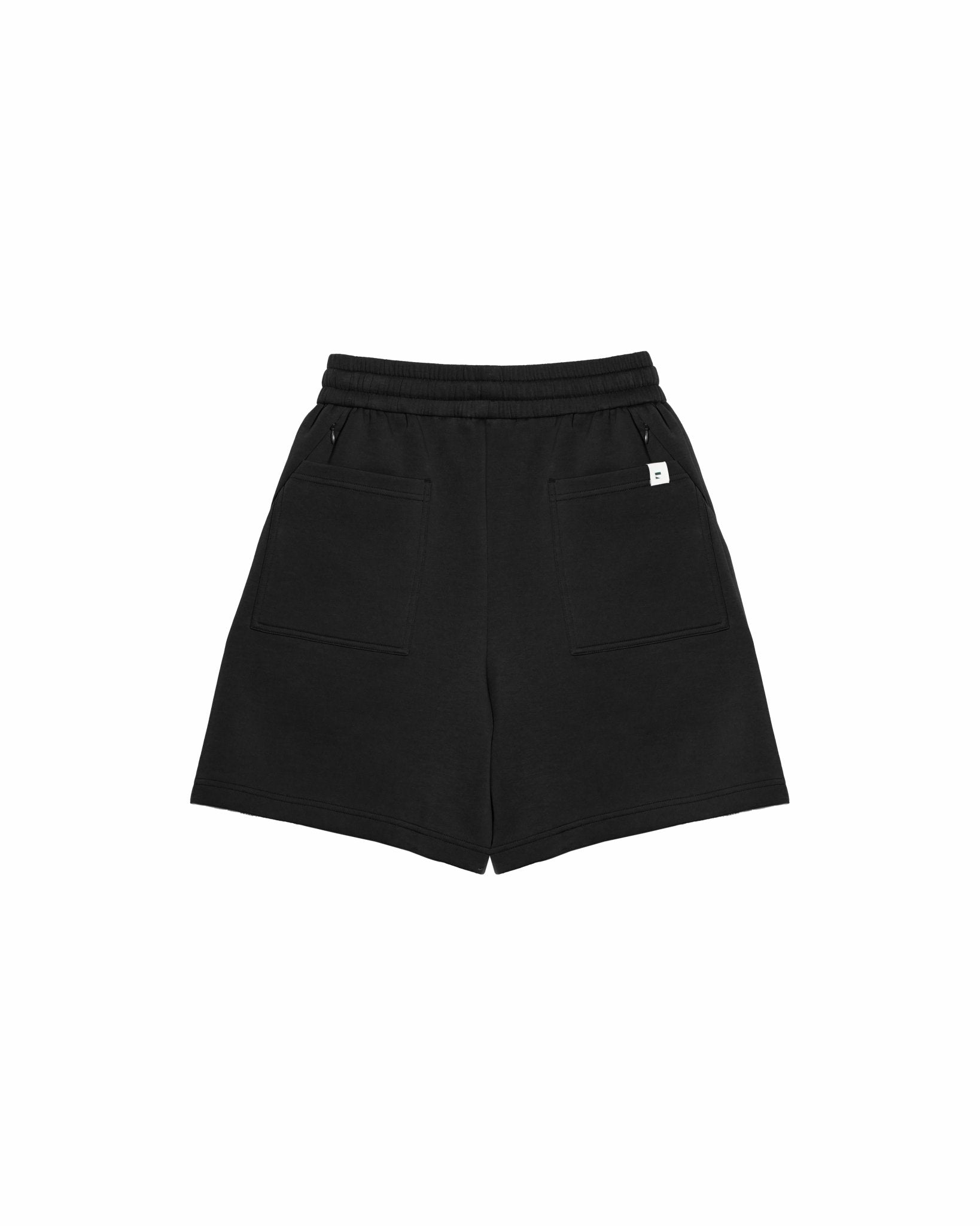Pleated Sweatshorts - Black - G R A Y E