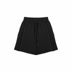 Pleated Sweatshorts - Black - G R A Y E
