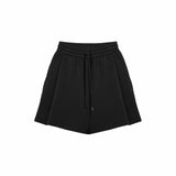 Pleated Sweatshorts - Black - G R A Y E