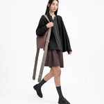 Pleated Sweatshorts - Fig - G R A Y E