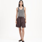 Pleated Sweatshorts - Fig - G R A Y E