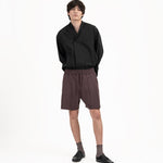 Pleated Sweatshorts - Fig - G R A Y E
