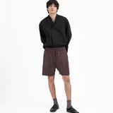 Pleated Sweatshorts - Fig - G R A Y E