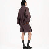 Pleated Sweatshorts - Fig - G R A Y E