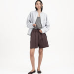 Pleated Sweatshorts - Fig - G R A Y E
