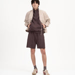 Pleated Sweatshorts - Fig - G R A Y E