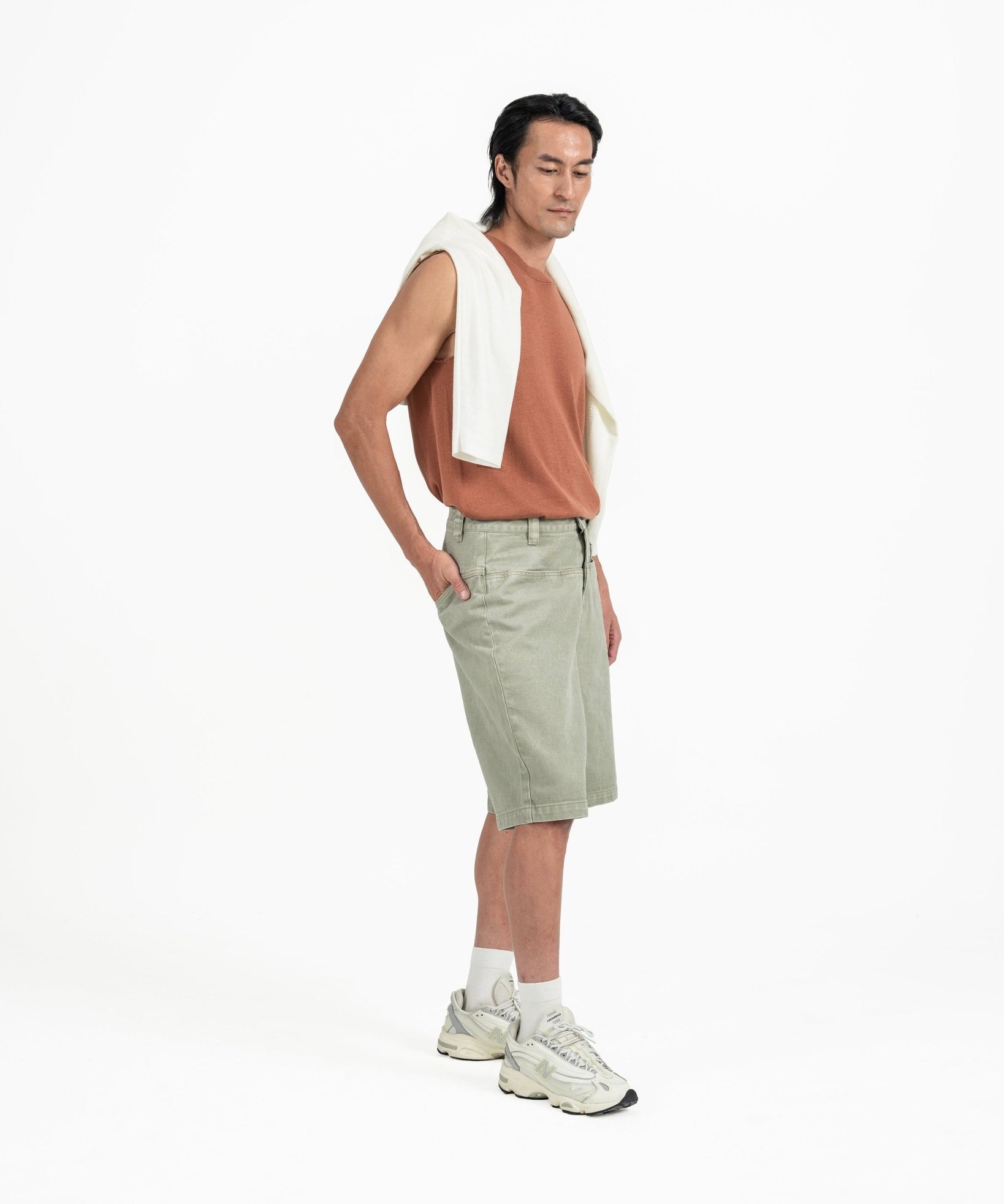 Pocket Denim Shorts - G R A Y E