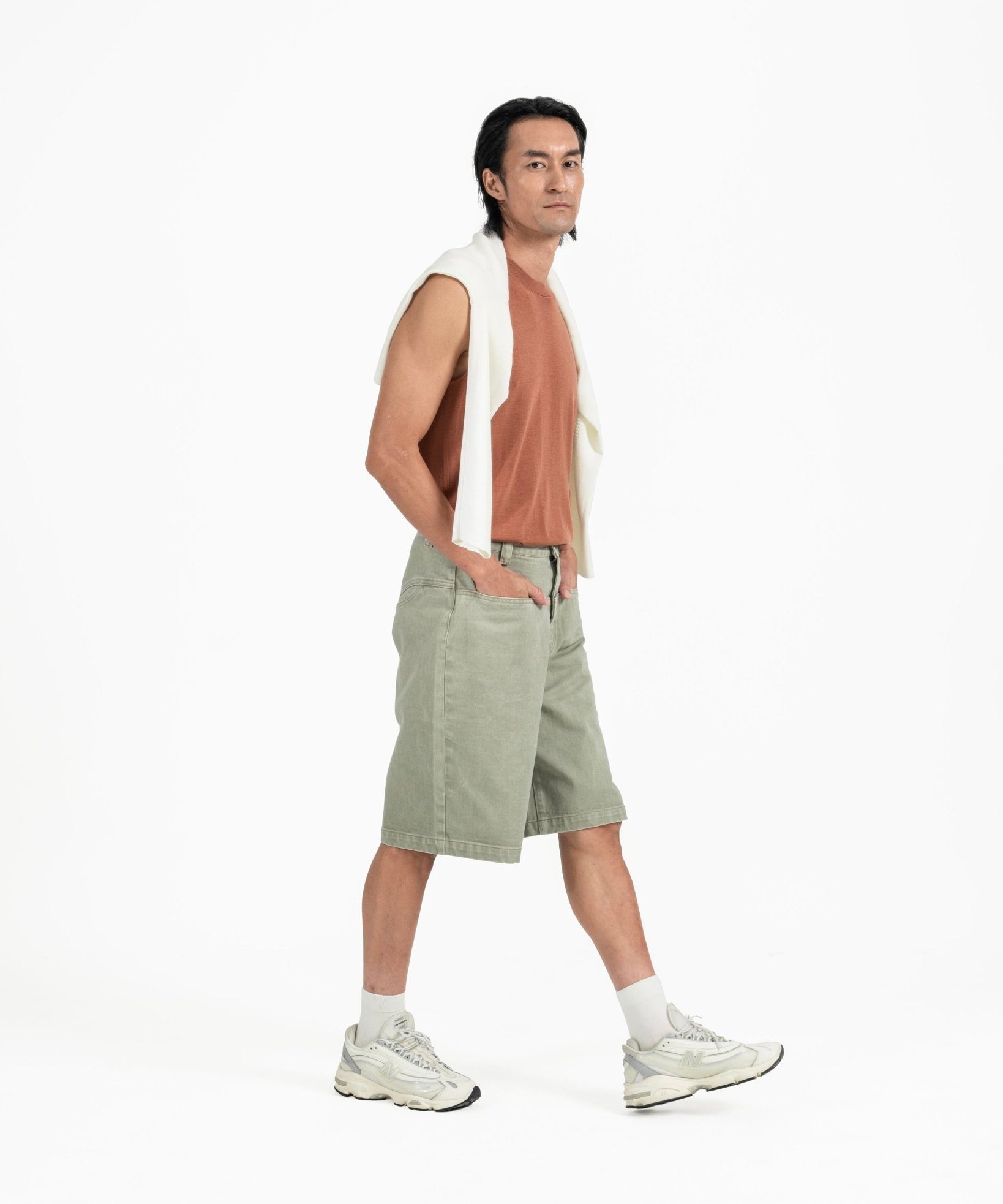 Pocket Denim Shorts - G R A Y E