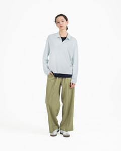 [PRE - ORDER] All - Season Knitted Polo - Mist Blue - G R A Y E