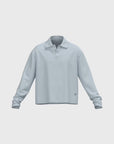 All-Season Knitted Polo - Mist Blue