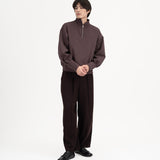 Quarter Zip Pullover - Fig - G R A Y E