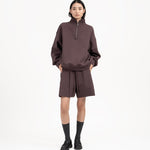 Quarter Zip Pullover - Fig - G R A Y E