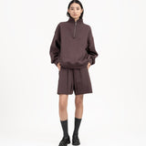 Quarter Zip Pullover - Fig - G R A Y E