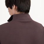 Quarter Zip Pullover - Fig - G R A Y E