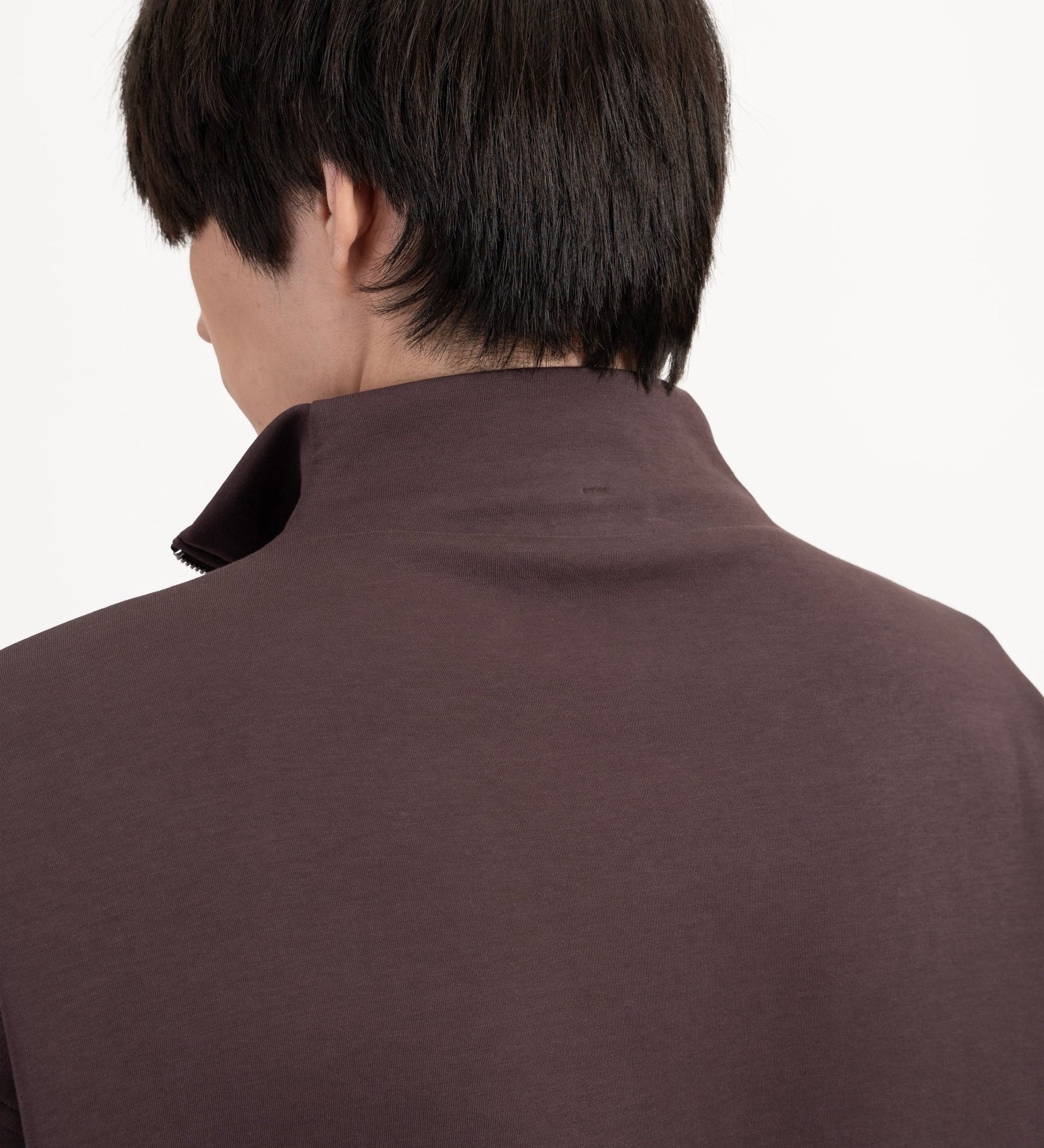 Quarter Zip Pullover - Fig - G R A Y E