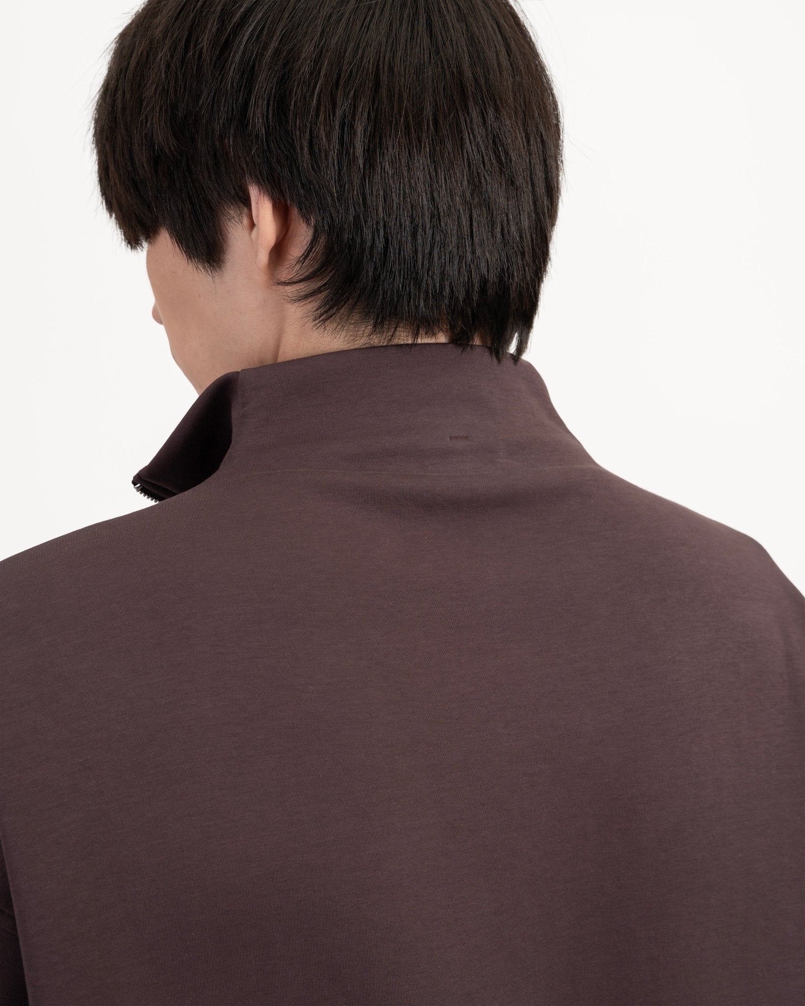 Quarter Zip Pullover - Fig - G R A Y E
