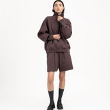Quarter Zip Pullover - Fig - G R A Y E