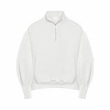Quarter Zip Pullover - White - G R A Y E