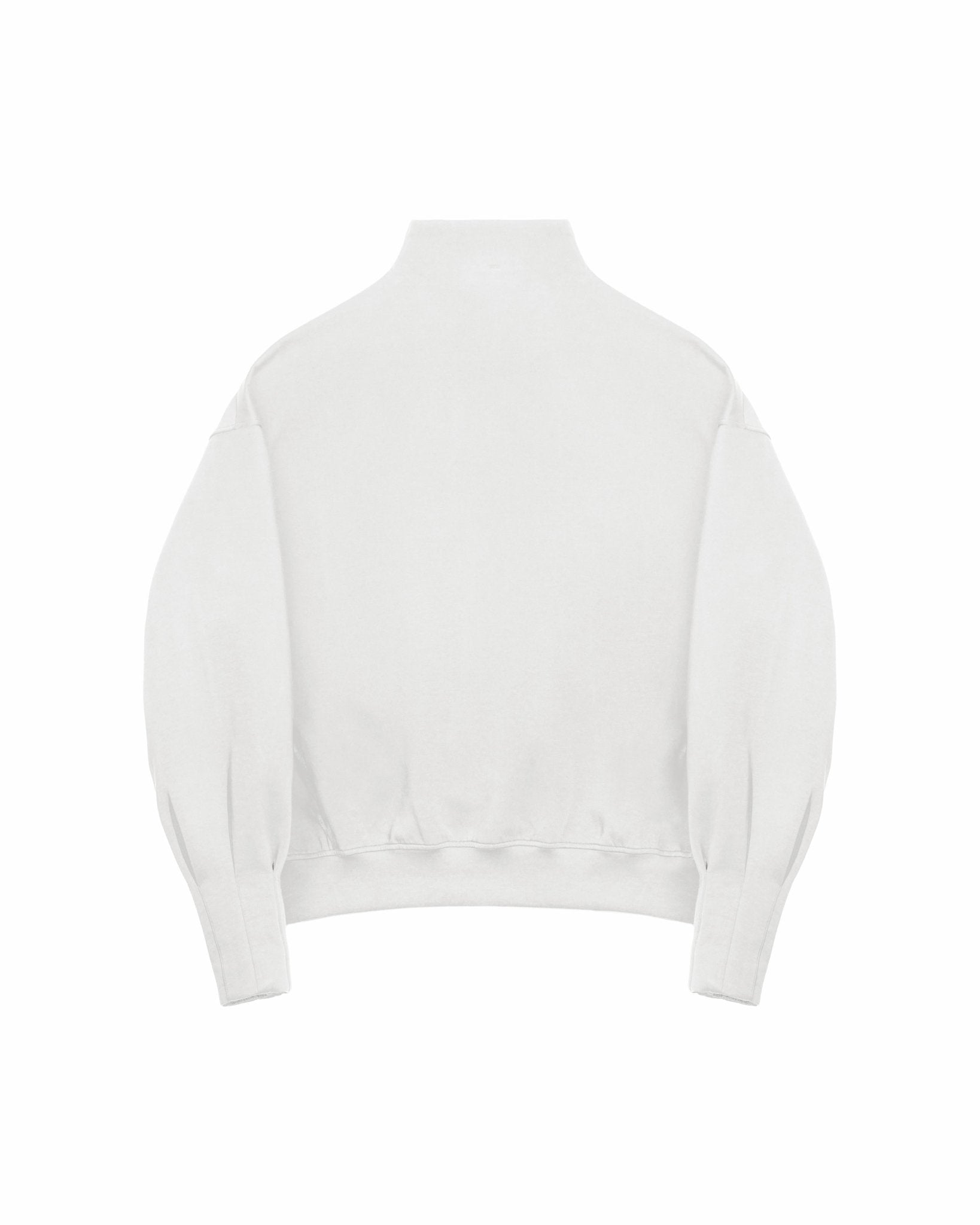 Quarter Zip Pullover - White - G R A Y E