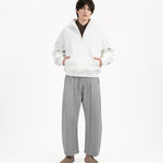 Quarter Zip Pullover - White - G R A Y E