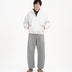 Quarter Zip Pullover - White - G R A Y E