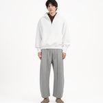 Quarter Zip Pullover - White - G R A Y E