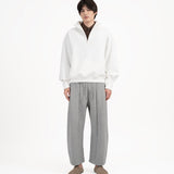 Quarter Zip Pullover - White - G R A Y E